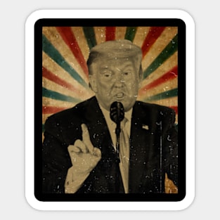 Wanted President Donald Trump // Photo Vintage Retro Look Fan Design Sticker